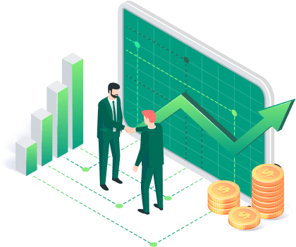 Ilustração com indicadores financeiros